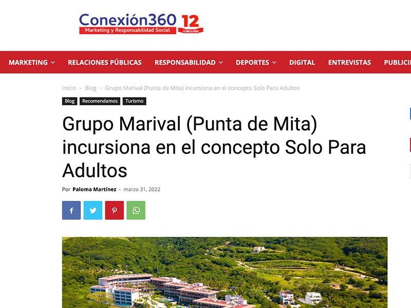 Grupo Marival (Punta de Mita) incursiona en el concepto Solo Para Adultos